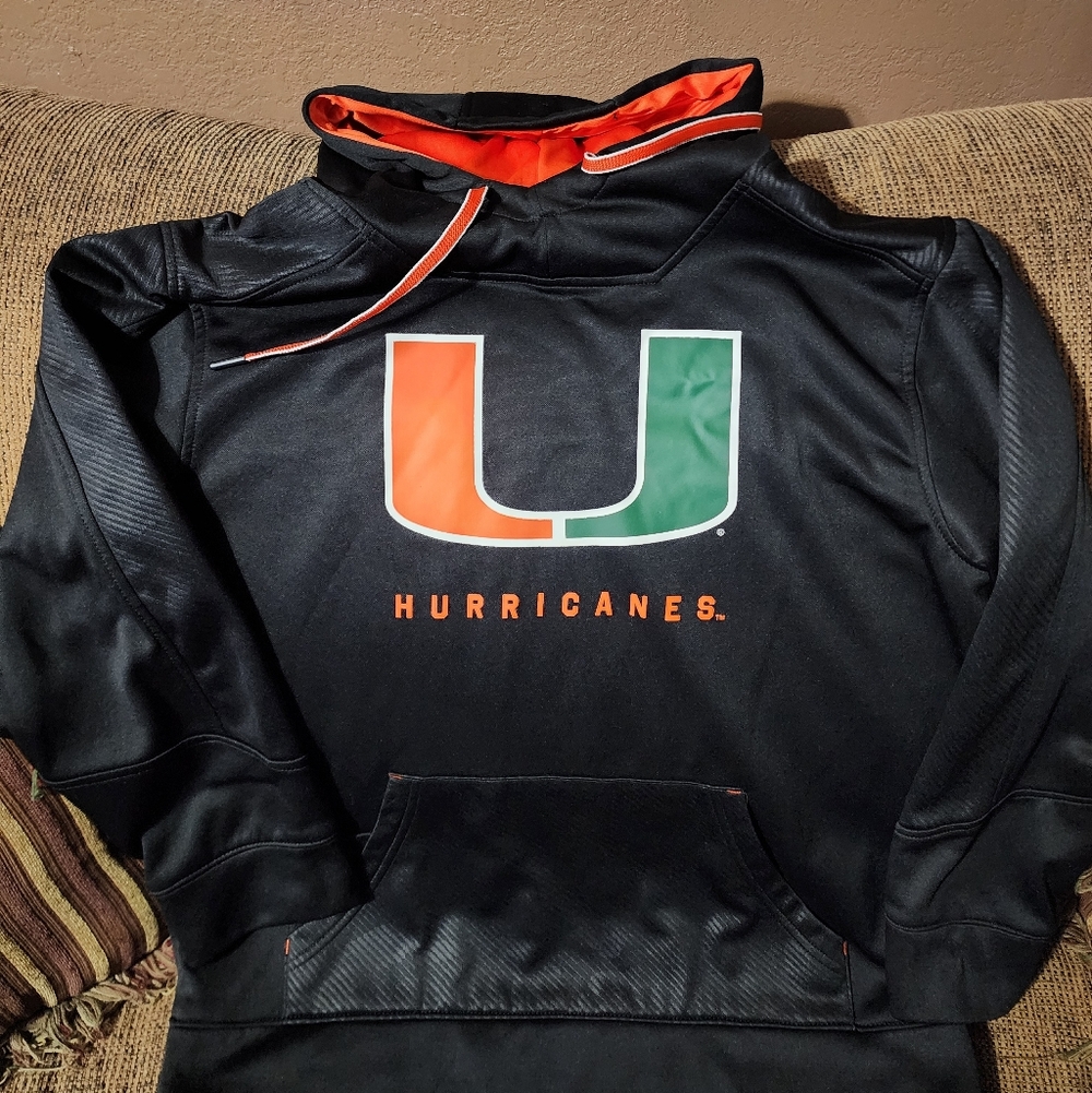 Unisex Miami Hurricanes Hoodie with Logo Sz.Lg